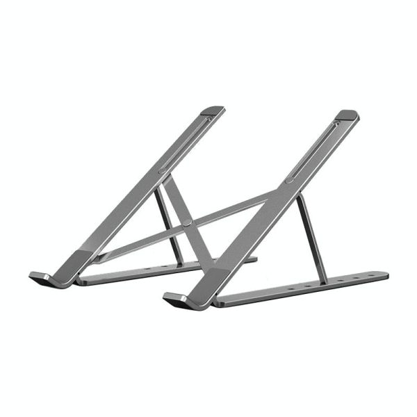 Adjustable Laptop Stand - Portable Folding Height Increase Heat Dissipation - Silver - Image 10