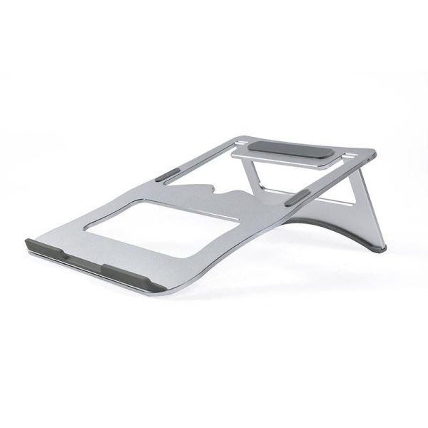 Portable Aluminum Laptop Stand - Simple & Stylish - Silver - Image 3