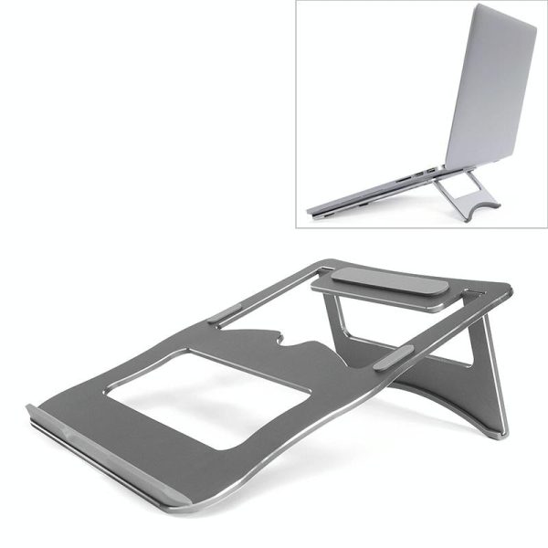 Portable Aluminum Laptop Stand - Simple & Stylish - Silver - Image 8
