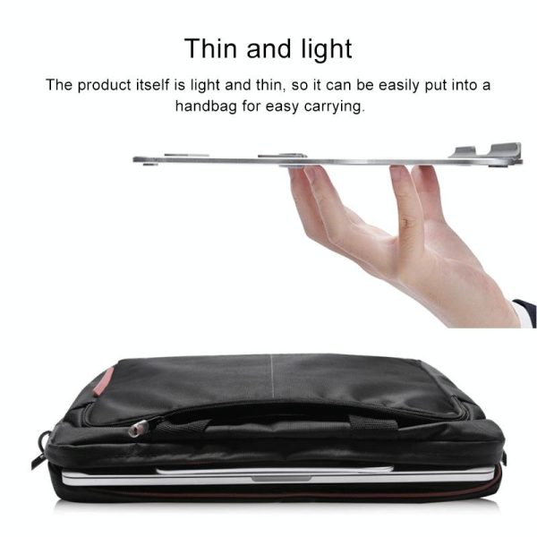 Portable Aluminum Laptop Stand - Simple & Stylish - Silver - Image 12