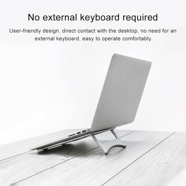 Portable Aluminum Laptop Stand - Simple & Stylish - Silver - Image 13