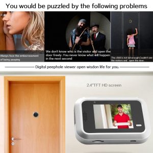 2.4 Screen 2.0Mp Security Camera With Tf Card Support - No Disturb Peephole Viewer - Image 4