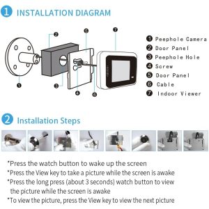 2.4 Screen 2.0Mp Security Camera With Tf Card Support - No Disturb Peephole Viewer - Image 8