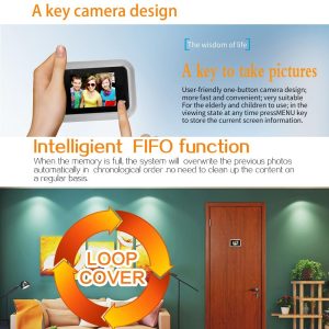 2.4 Screen 2.0Mp Security Camera With Tf Card Support - No Disturb Peephole Viewer - Image 12