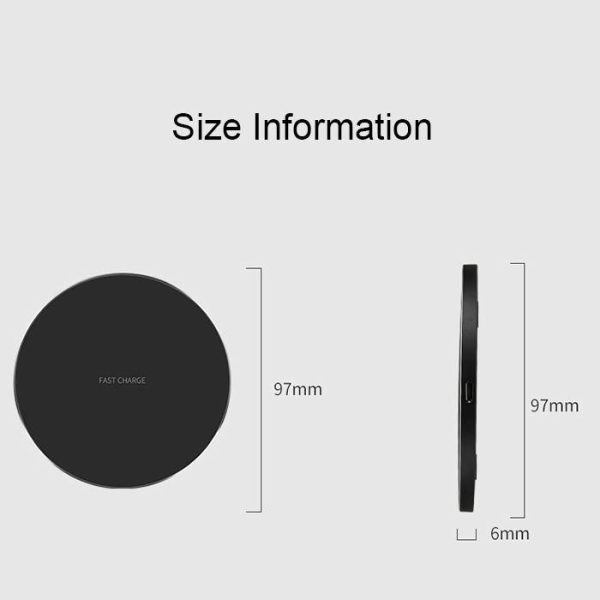 Ultra Thin Wireless Fast Charging Pad - Silver - Image 3