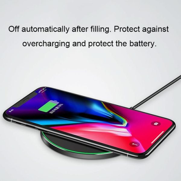 Ultra Thin Wireless Fast Charging Pad - Silver - Image 5