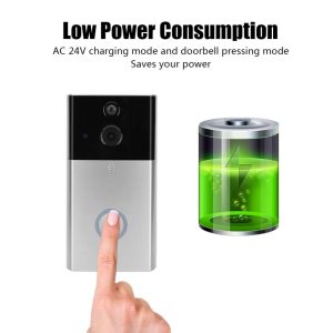 Hd 720P Security Camera Smart Wifi Video Doorbell Intercom Support Tf Card & Infrared Night Vision & Motion Detection App For Ios And Android - Silver - Image 6