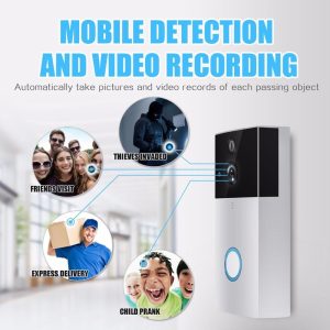 Hd 720P Security Camera Smart Wifi Video Doorbell Intercom Support Tf Card & Infrared Night Vision & Motion Detection App For Ios And Android - Silver - Image 13