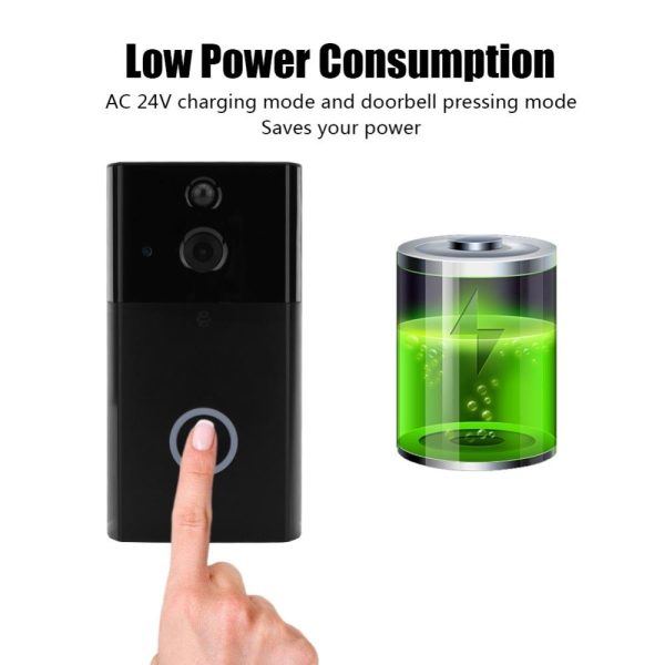 Smart Wifi Video Doorbell With Night Vision & Motion Detection - Silver - Image 6
