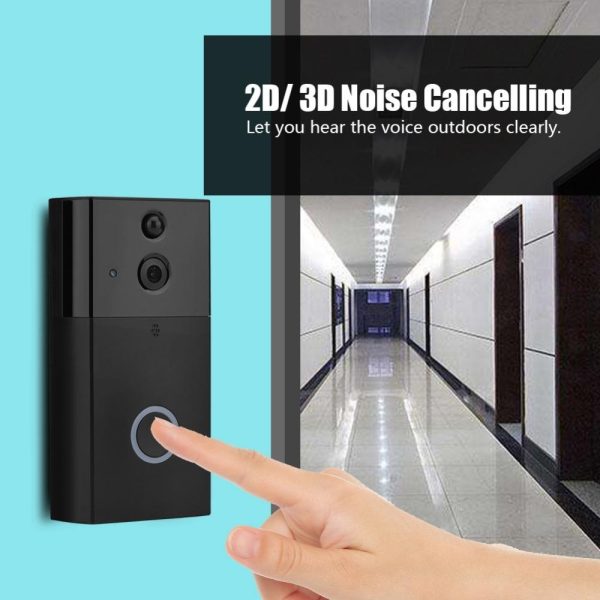 Smart Wifi Video Doorbell With Night Vision & Motion Detection - Silver - Image 11