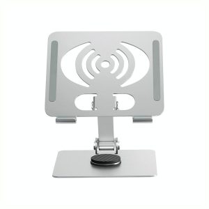 Foldable Rotating Laptop / Tablet Stand - Aluminum Alloy - Silver - Image 1