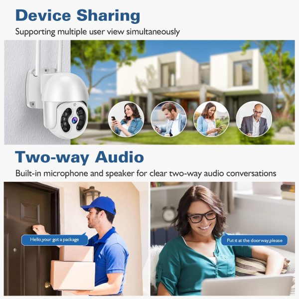 2.4G Wireless Ip Camera With 3.0Mp Waterproof Two-Way Audio Full Colour Night Vision Tf Card - Image 6