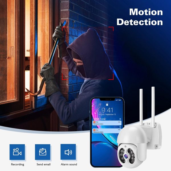2.4G Wireless Ip Camera With 3.0Mp Waterproof Two-Way Audio Full Colour Night Vision Tf Card - Image 7