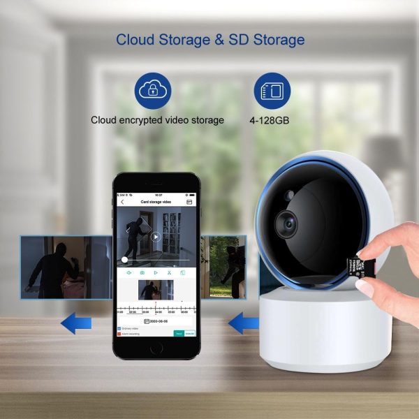 360 Degree Wifi Smart Security Camera With 3.0Mp Resolution Tf Card Support Two-Way Audio Motion Detection And Night Vision - Image 10