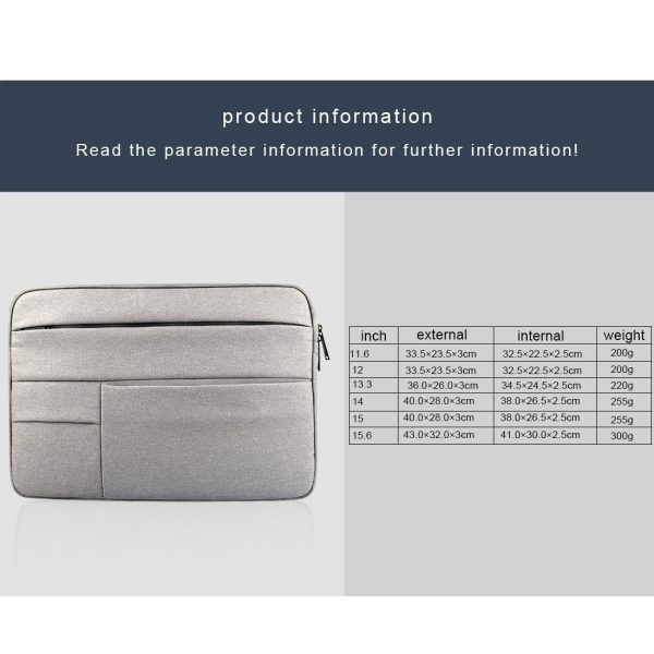 Portable Oxford Cloth Laptop Bag For 12 Macbook And Tablets - Navy - Image 10