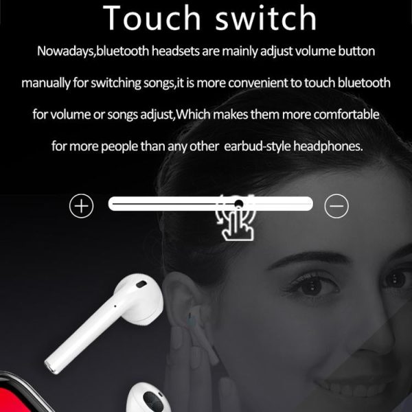 Wireless Tws Sport Bluetooth Headset with Charging Box - I9 Touch - Image 8