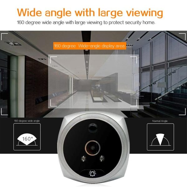 Smart Cat Eye Video Doorbell With 4.5 1080P Hd Screen Night Vision & Motion Detection - White - Image 6
