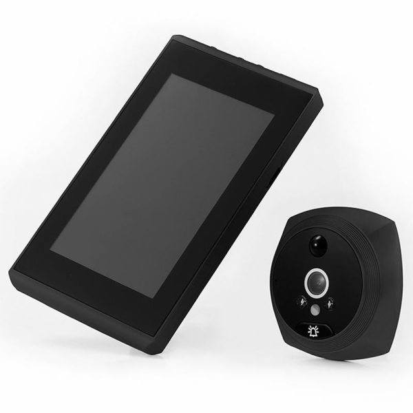 Smart Cat Eye Video Doorbell With 4.5 1080P Hd Screen Night Vision & Motion Detection - White - Image 12