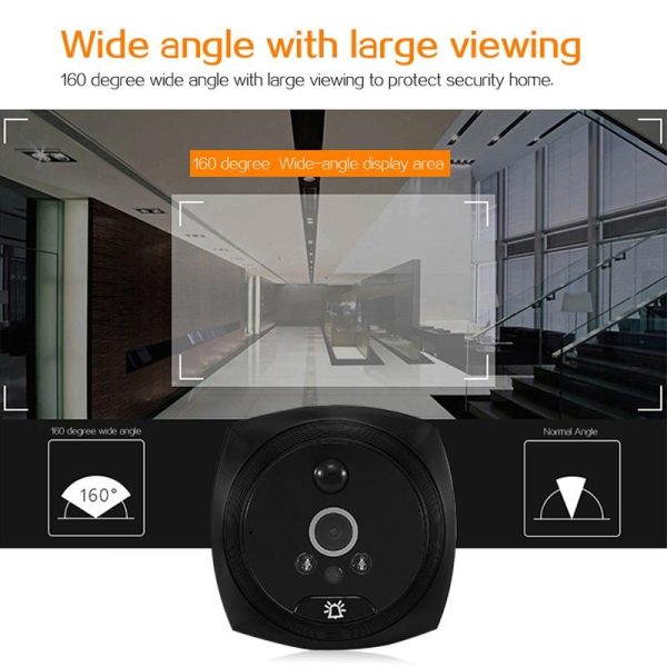Smart Cat Eye Video Doorbell With 4.5 1080P Hd Screen Night Vision & Motion Detection - White - Image 15