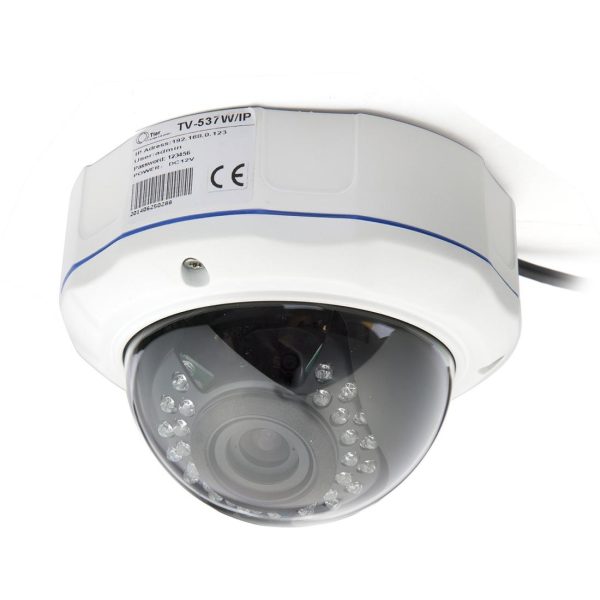 5Mp Ip Dome Camera With Auto Focus And 4X Zoom - White - Image 3
