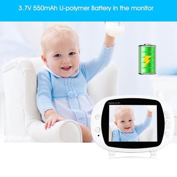 Wireless Baby Monitor With 3.5 Lcd 2.4Ghz Night Vision 2-Way Talk - Image 4