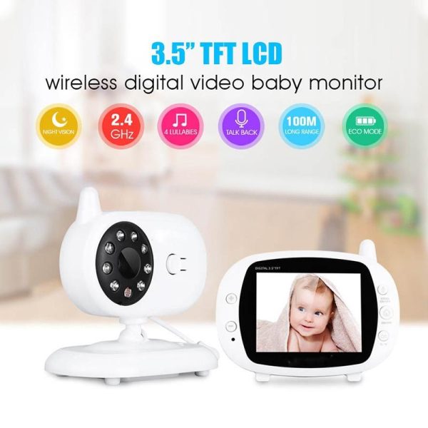 Wireless Baby Monitor With 3.5 Lcd 2.4Ghz Night Vision 2-Way Talk - Image 10