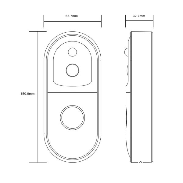 Smart Wifi Video Doorbell With Night Vision & Remote Monitoring - White - Image 10