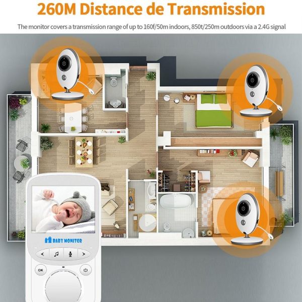 2.4 Lcd Wireless Baby Monitor With Night Vision & Two-Way Talk - Image 6