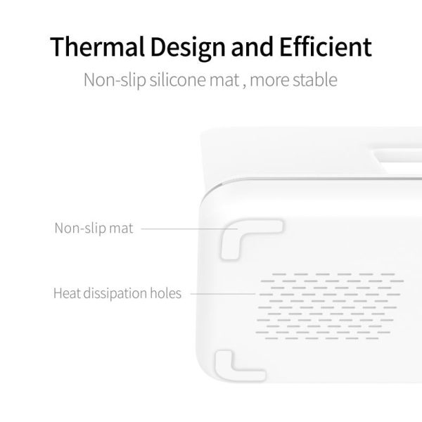 3 In 1 Magnetic Wireless Charger With Touch Ring Light - White - Image 5