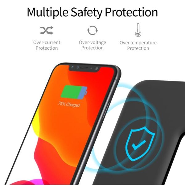 3 In 1 Magnetic Wireless Charger With Touch Ring Light - White - Image 6