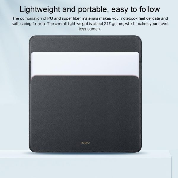 13 Inch Leather Laptop Protective Bag for Matebook x - White - Image 5