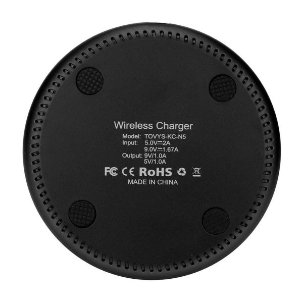 9V 1A Qi Fast Wireless Charger 1M Cable - White - Image 4