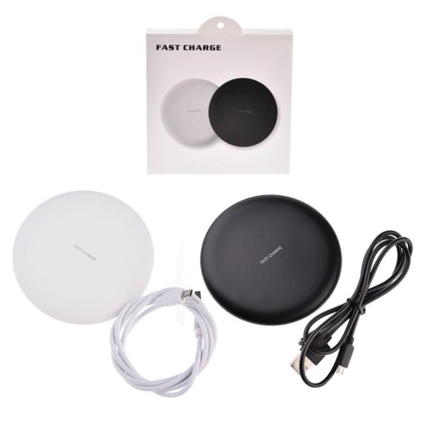 9V 1A Qi Fast Wireless Charger 1M Cable - White - Image 5