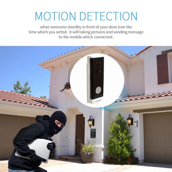 Smart Wifi Video Doorbell With Motion Detection & Two-Way Intercom - White - Image 12