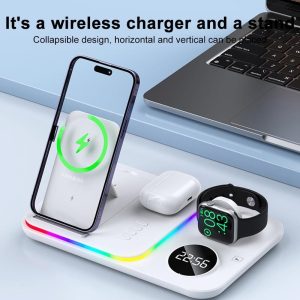 30W Wireless Charger Multifunctional - White - Image 5