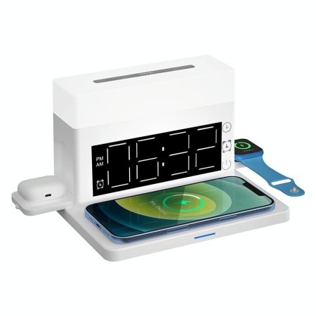 6 In 1 Wireless Charger N65 Multifunction - White