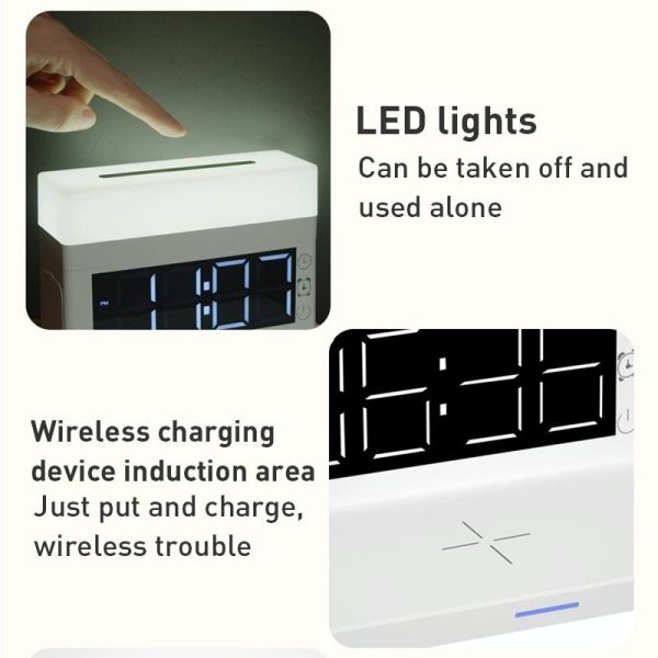 6 In 1 Wireless Charger N65 Multifunction - White - Image 10