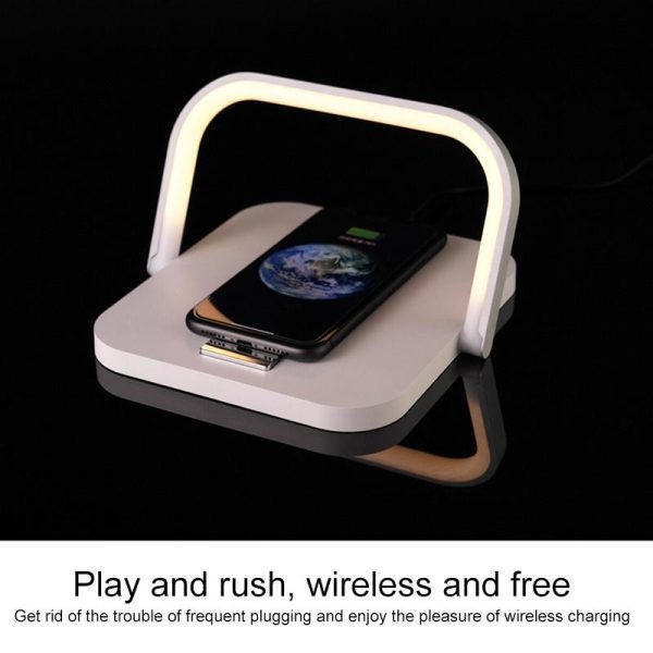 Portable Wireless Charger Led Desk Lamp White - Image 4