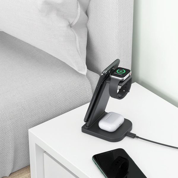 3 In 1 Foldable Charging Stand For Iphones Apple Watch And Airpods - White - Image 7