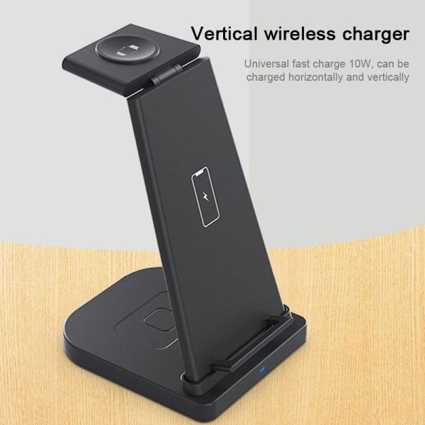 3 In 1 Foldable Charging Stand For Iphones Apple Watch And Airpods - White - Image 10