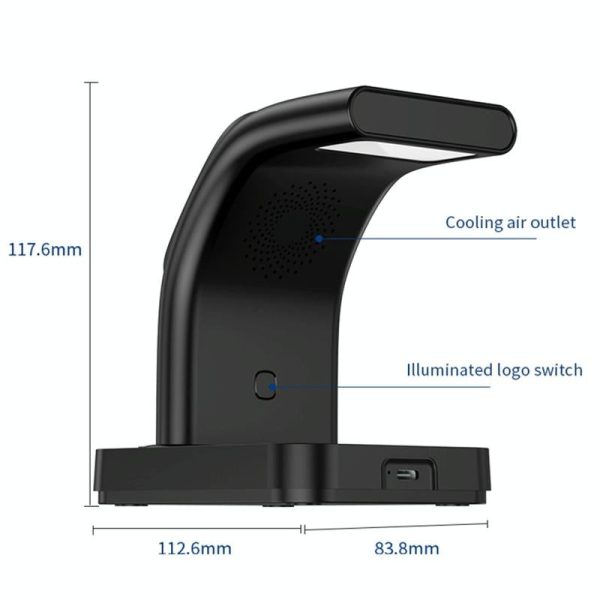 15W Magnetic Wireless Charger With Clock - White - Image 3