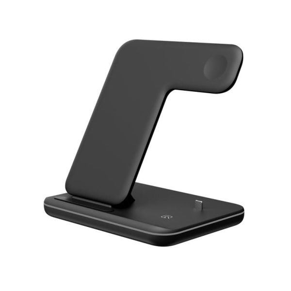 3 In 1 Magnetic Wireless Charger With Touch Ring Light - White - Image 3
