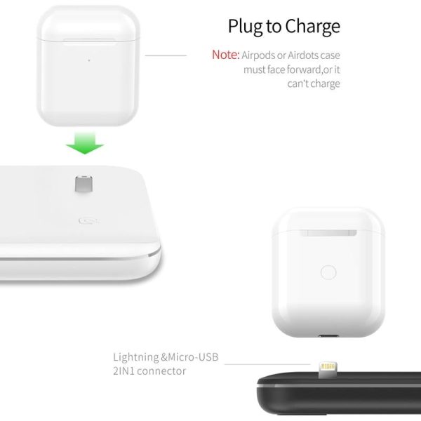 3 In 1 Magnetic Wireless Charger With Touch Ring Light - White - Image 5