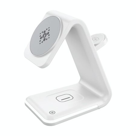 3 In 1 Magnetic Wireless Vertical Charger - White