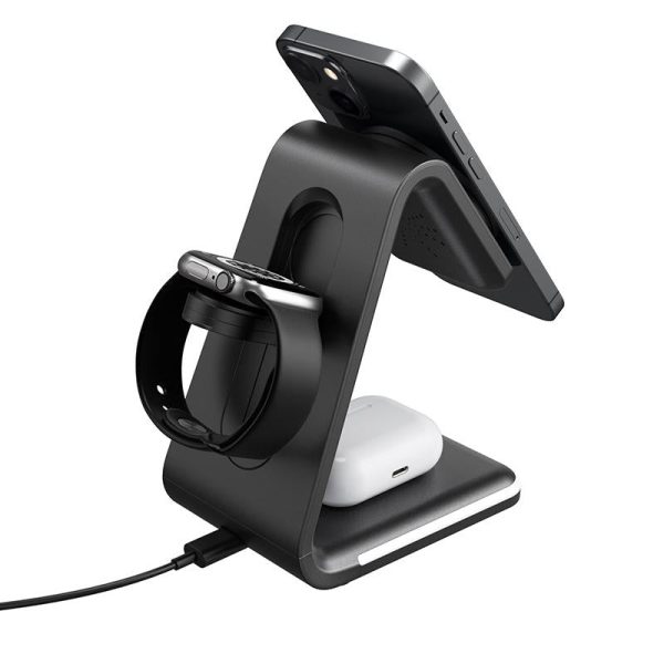 3 In 1 Magnetic Wireless Vertical Charger - White - Image 3