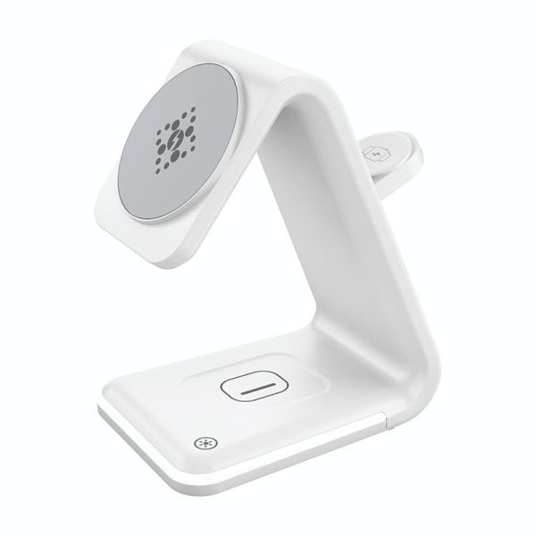 3 In 1 Magnetic Wireless Vertical Charger - White - Image 10