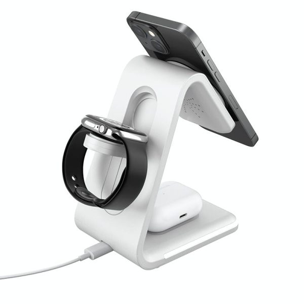 3 In 1 Magnetic Wireless Vertical Charger - White - Image 11