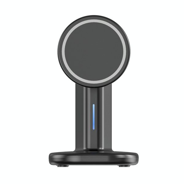 3 In 1 Magnetic Wireless Charger Stand 15W - White - Image 3