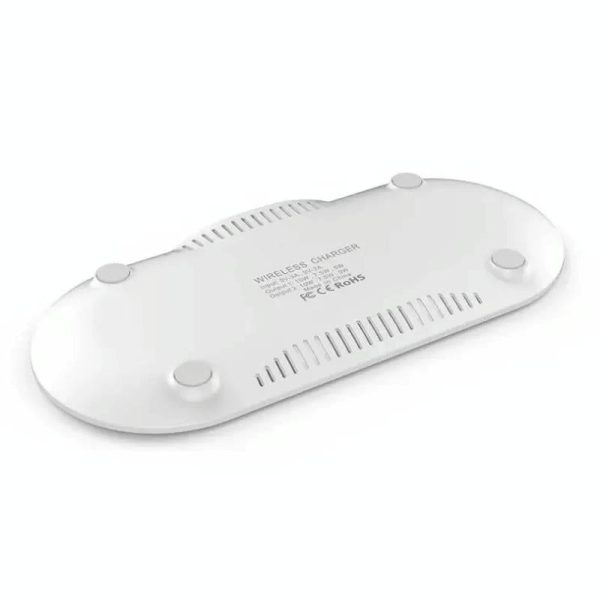 10W Dual Wireless Fast Charger For Qi Phones - White - Image 4