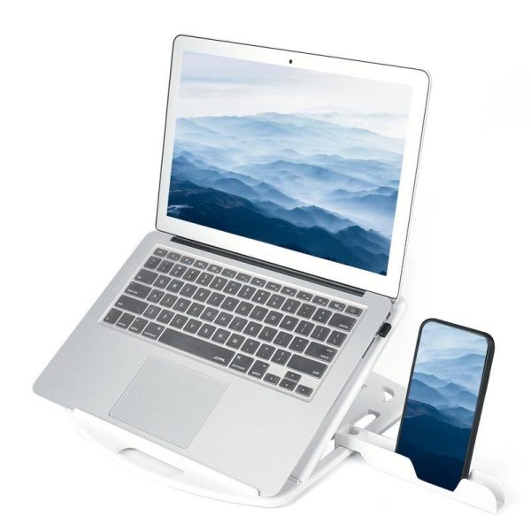 Enhanced Laptop Cooling Stand - Versatile and Efficient - White - Image 2